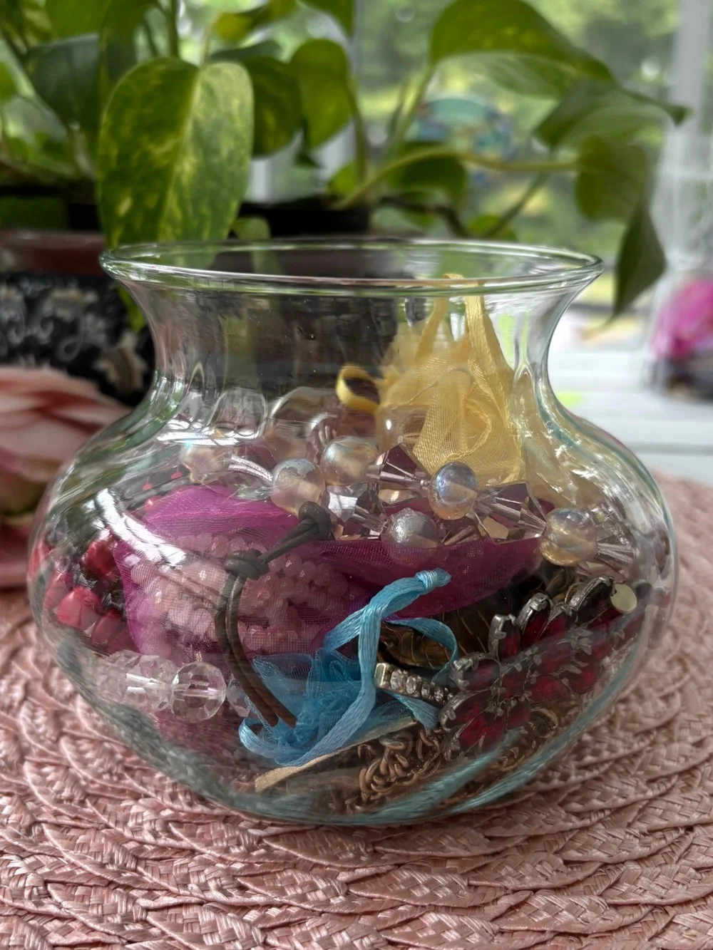 Mystery Jewelry Jar with over 1lb of Wearble Pieces